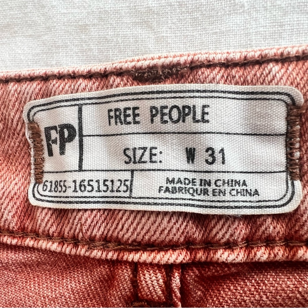 Free People Wales Jeans terracotta wide leg crop 31 x
26” button fly denim - Picture 9 of 13